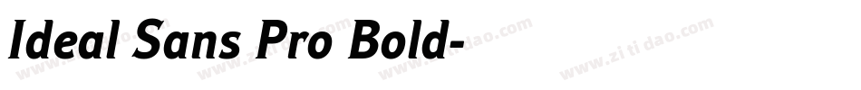 Ideal Sans Pro Bold字体转换